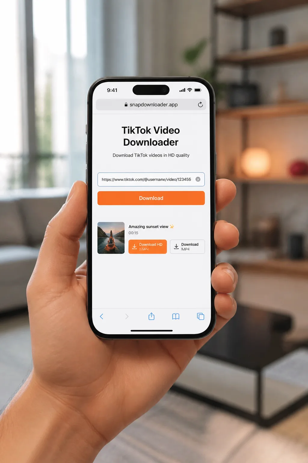 Download TikTok video on iPhone