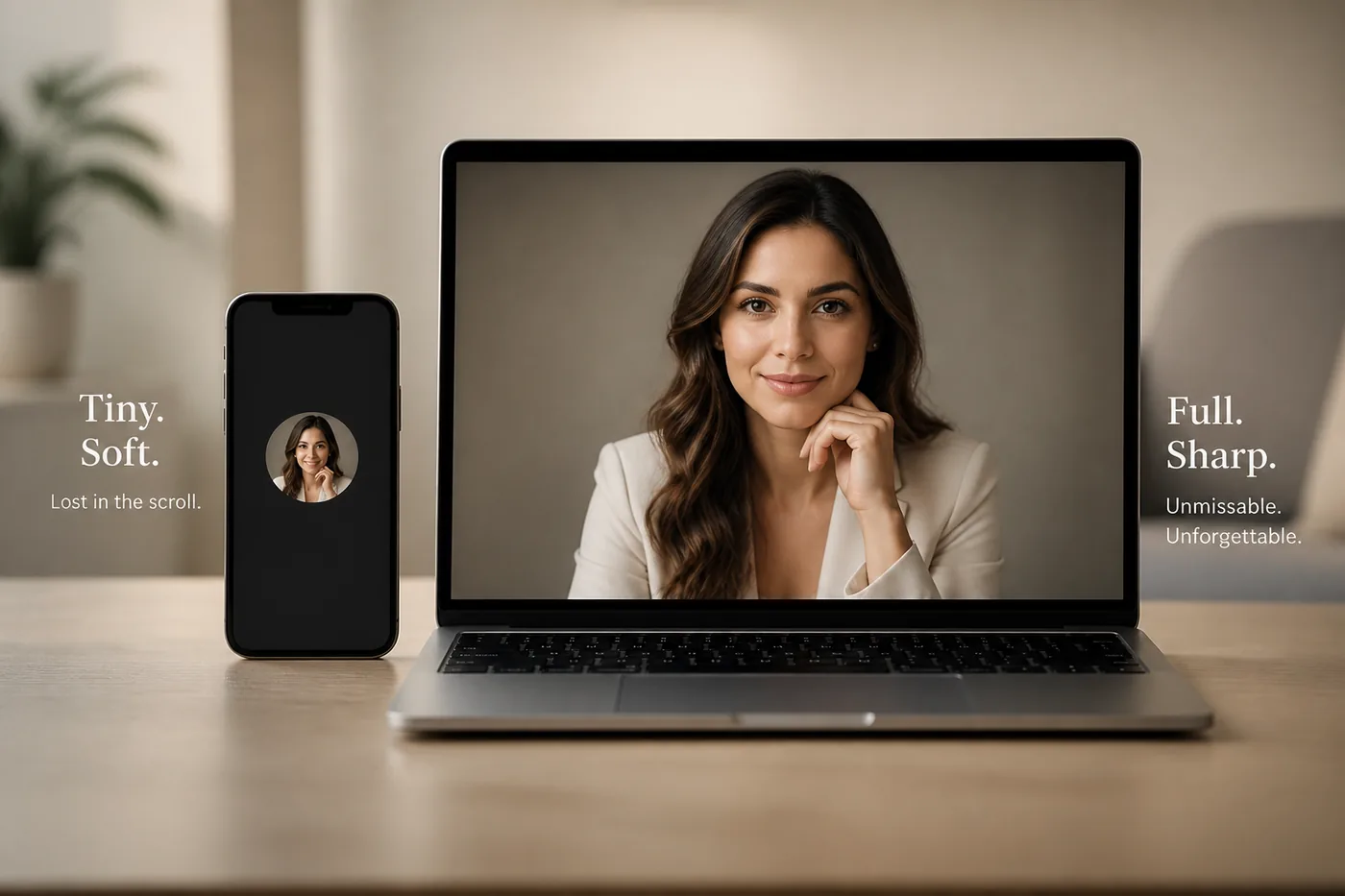 Full-size TikTok profile picture vs tiny thumbnail