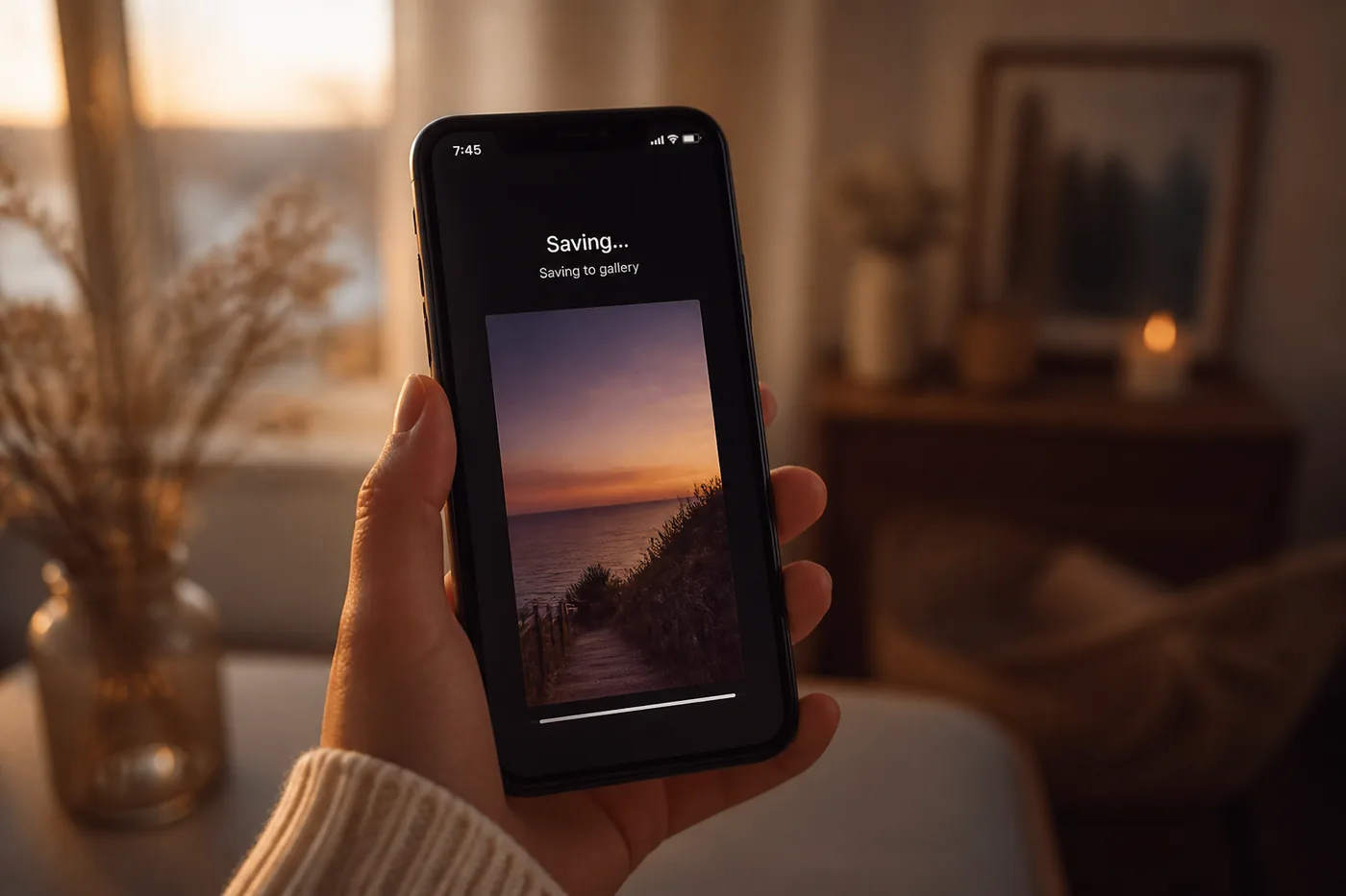 Save TikTok story to phone gallery