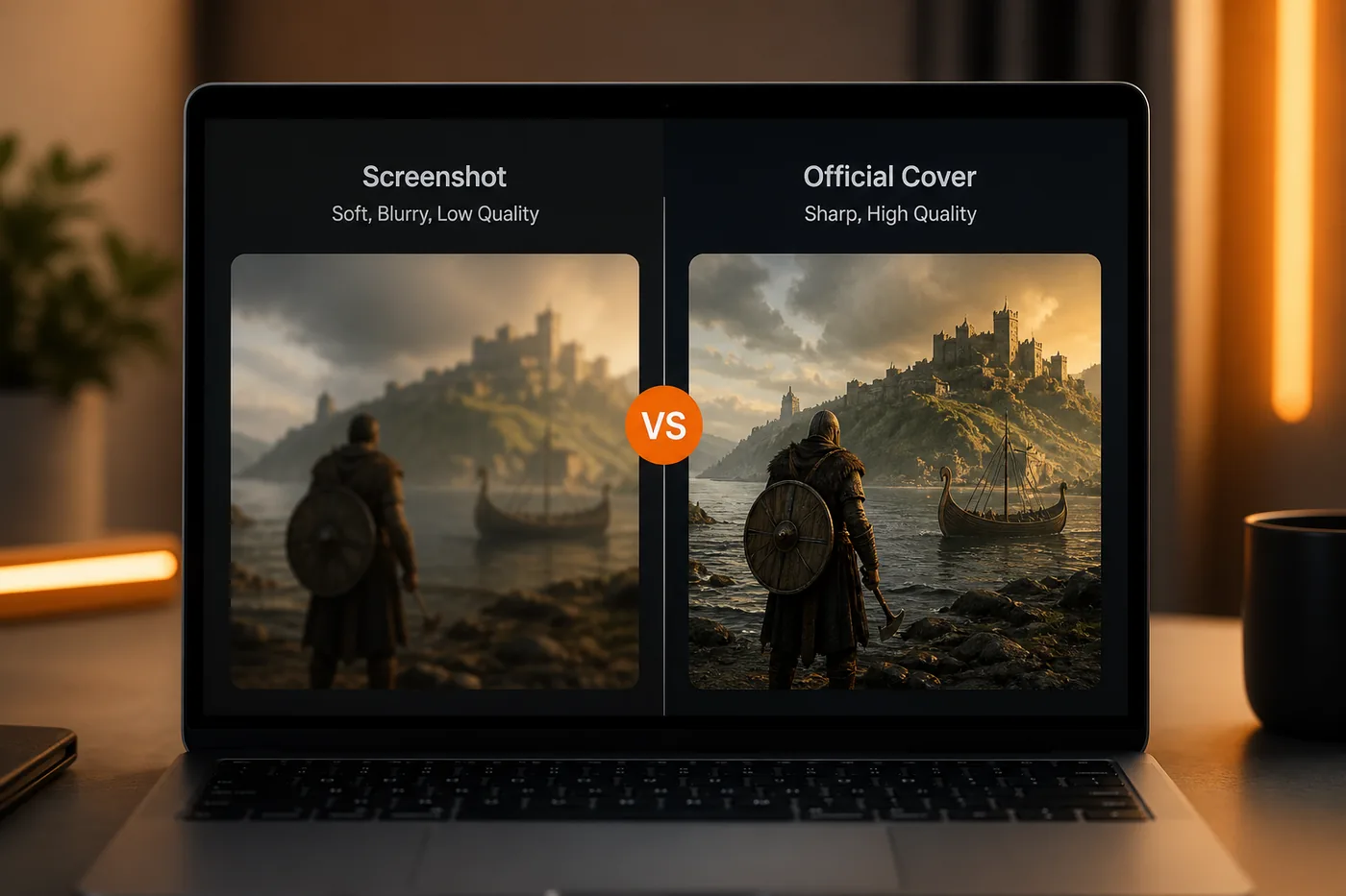 Sharp TikTok cover vs soft screenshot