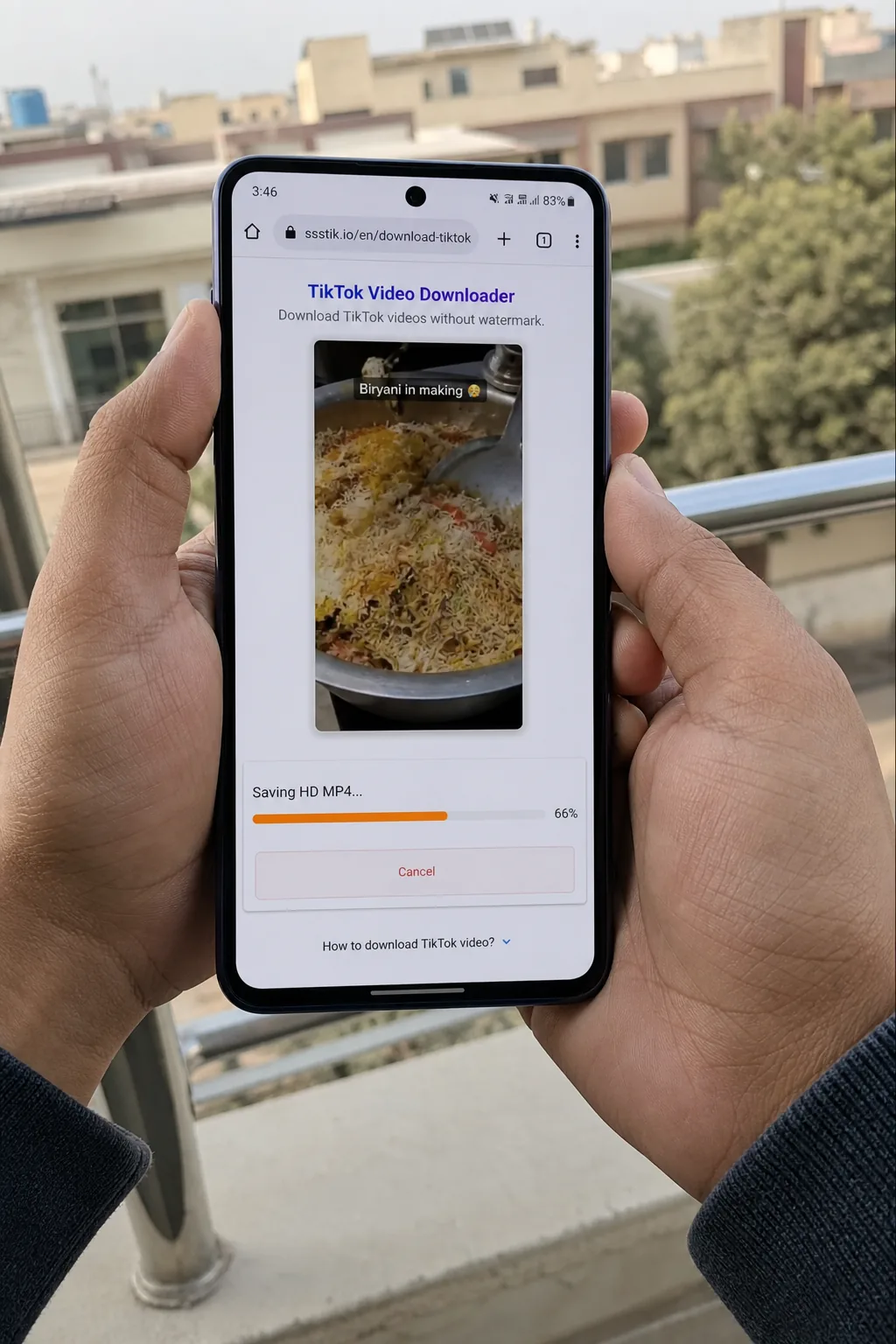 Download TikTok video on Android