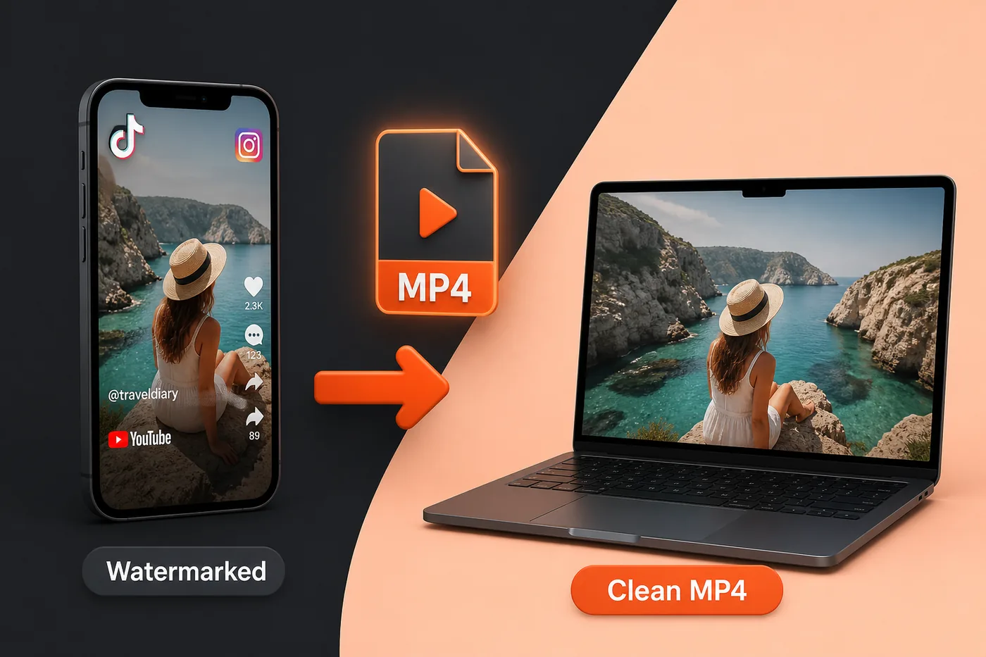 TikTok to MP4 without watermark
