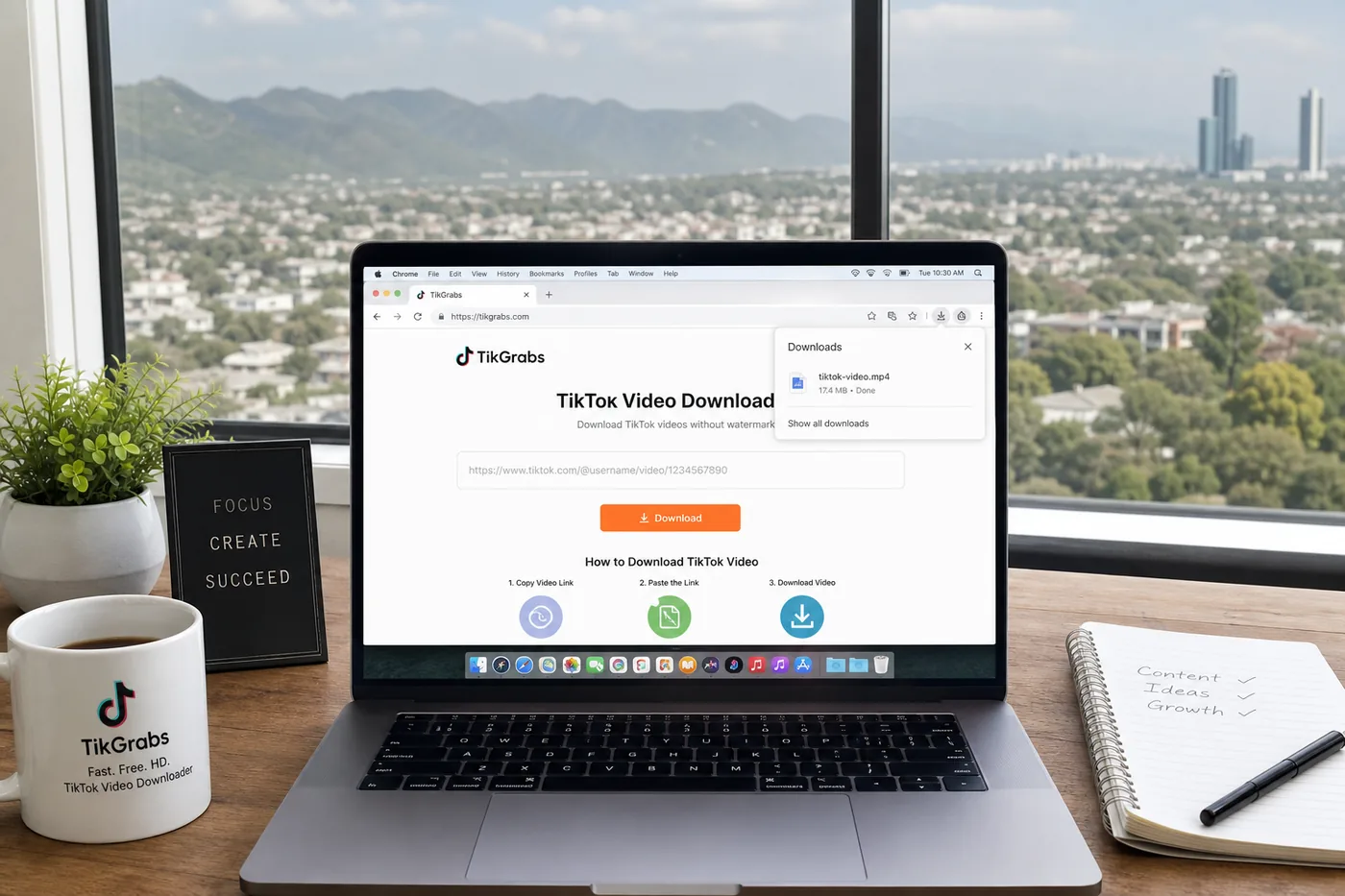 Download TikTok video on PC