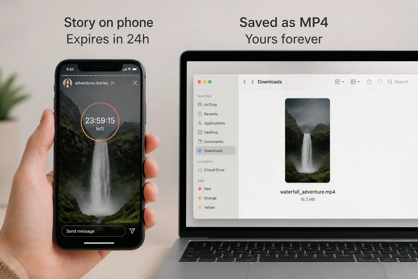 Save TikTok story before 24-hour expiry